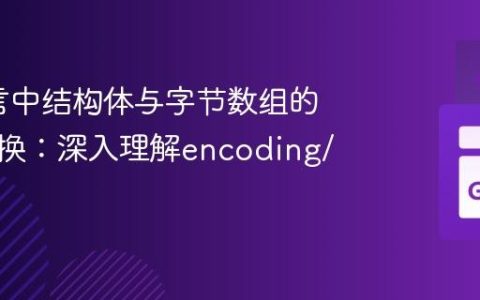 Go语言中结构体与字节数组的高效转换：深入理解encoding/gob包