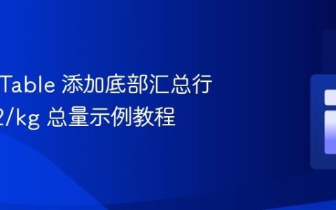React Table 添加底部汇总行：CO2/kg 总量示例教程
