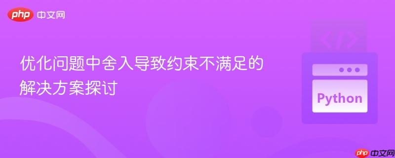 优化问题中舍入导致约束不满足的解决方案探讨