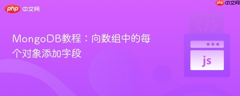 mongodb教程:向数组中的每个对象添加字段