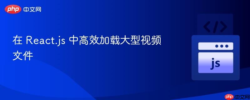 在 react.js 中高效加载大型视频文件