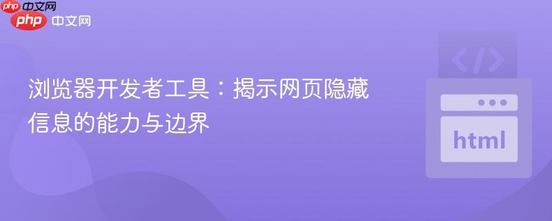 浏览器开发者工具:揭示网页隐藏信息的能力与边界