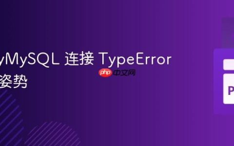 解决 PyMySQL 连接 TypeError 的正确姿势