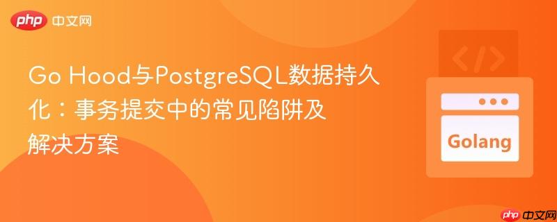 Go Hood与PostgreSQL数据持久化:事务提交中的常见陷阱及解决方案