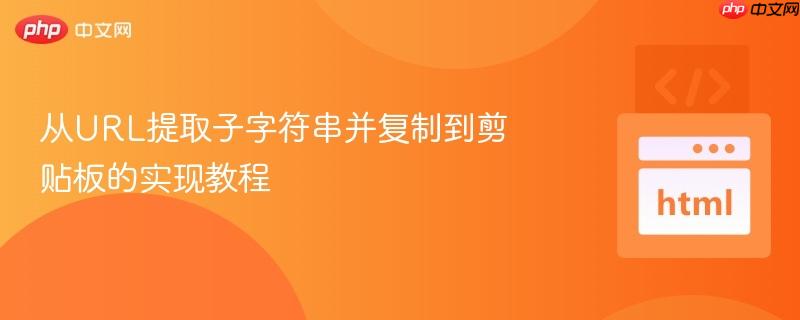 从url提取子字符串并复制到剪贴板的实现教程