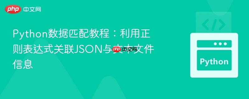 Python数据匹配教程:利用正则表达式关联JSON与文本文件信息