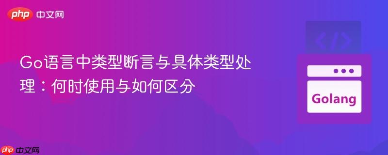 Go语言中类型断言与具体类型处理:何时使用与如何区分