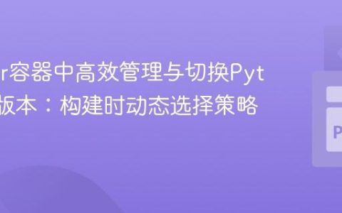 Docker容器中高效管理与切换Python多版本：构建时动态选择策略