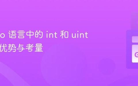 使用 Go 语言中的 int 和 uint 类型：优势与考量