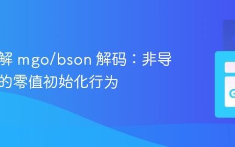 深入理解 mgo/bson 解码：非导出字段的零值初始化行为