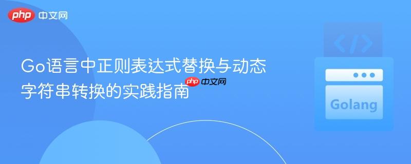 Go语言中正则表达式替换与动态字符串转换的实践指南