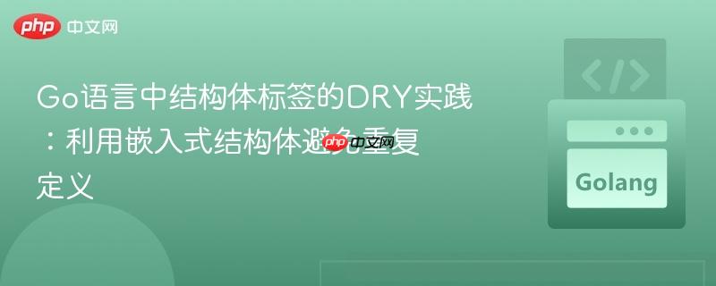 Go语言中结构体标签的DRY实践：利用嵌入式结构体避免重复定义
