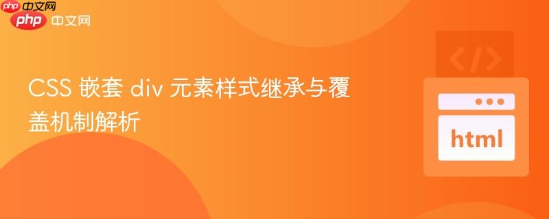 CSS 嵌套 div 元素样式继承与覆盖机制解析