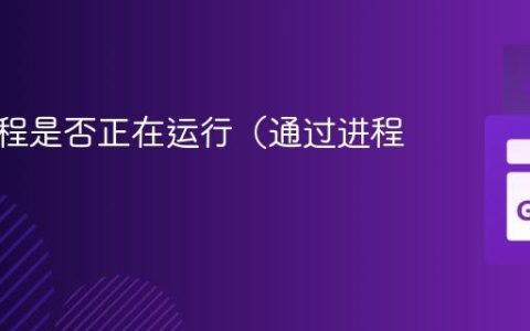 检查进程是否正在运行（通过进程名）