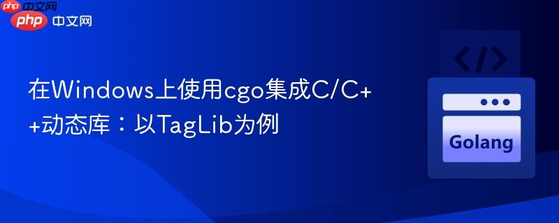 在Windows上使用cgo集成C/C++动态库:以TagLib为例