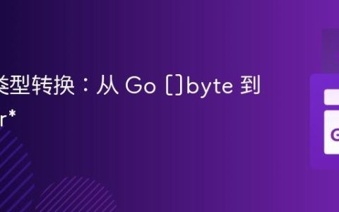 CGo 类型转换：从 Go []byte 到 C char*
