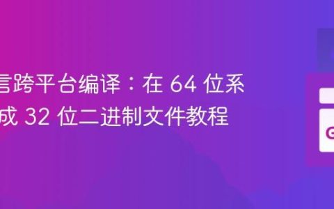 Go 语言跨平台编译：在 64 位系统上生成 32 位二进制文件教程