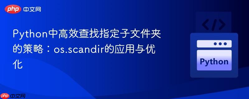 Python中高效查找指定子文件夹的策略:os.scandir的应用与优化
