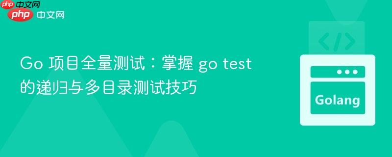 Go 项目全量测试：掌握 go test 的递归与多目录测试技巧