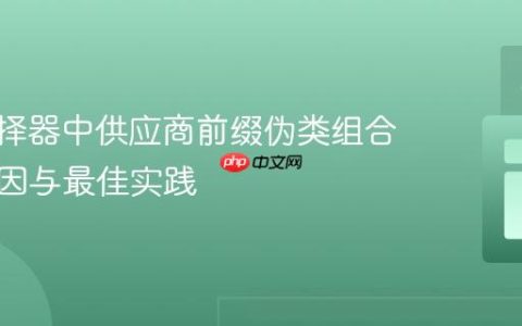 CSS选择器中供应商前缀伪类组合失效原因与最佳实践