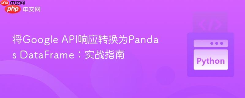 将Google API响应转换为Pandas DataFrame:实战指南