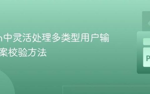 Python中灵活处理多类型用户输入的答案校验方法