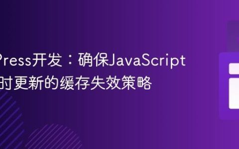 WordPress开发：确保JavaScript文件实时更新的缓存失效策略