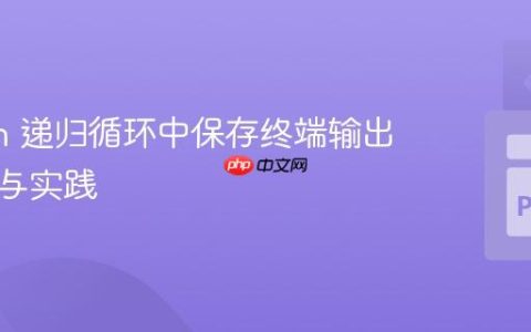 Python 递归循环中保存终端输出的技巧与实践