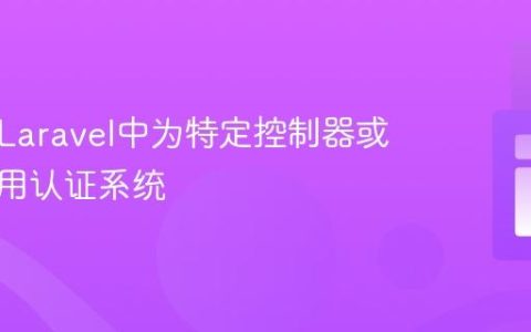 如何在Laravel中为特定控制器或路由禁用认证系统
