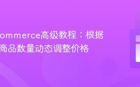 WooCommerce高级教程：根据购物车商品数量动态调整价格