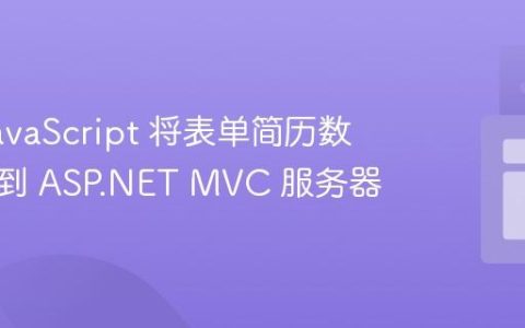 使用 JavaScript 将表单简历数据发送到 ASP.NET MVC 服务器