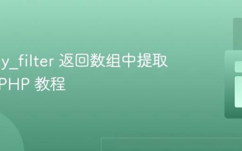 从 array_filter 返回数组中提取对象：PHP 教程