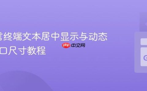 Go语言终端文本居中显示与动态适应窗口尺寸教程