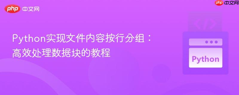 Python实现文件内容按行分组:高效处理数据块的教程
