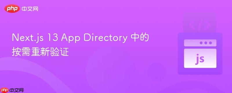 next.js 13 app directory 中的按需重新验证
