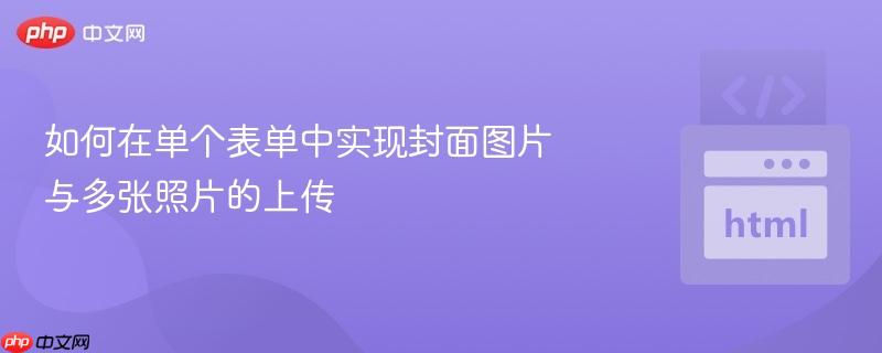如何在单个表单中实现封面图片与多张照片的上传