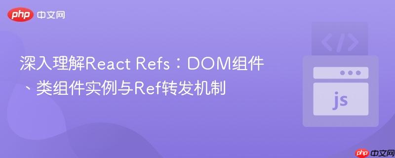 深入理解React Refs:DOM组件、类组件实例与Ref转发机制