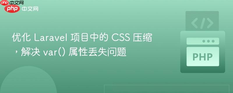 优化 laravel 项目中的 css 压缩,解决 var() 属性丢失问题