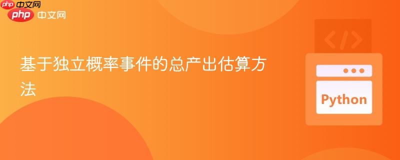 基于独立概率事件的总产出估算方法