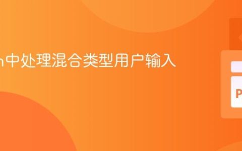 Python中处理混合类型用户输入的方法