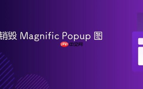 禁用与销毁 Magnific Popup 图片画廊