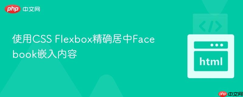 使用CSS Flexbox精确居中Facebook嵌入内容