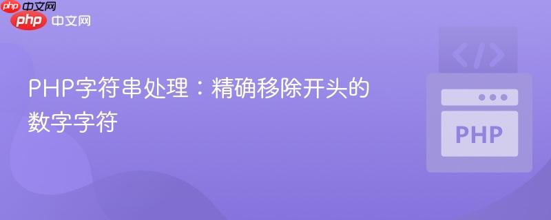 PHP字符串处理:精确移除开头的数字字符