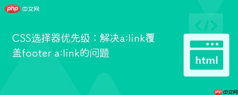 css选择器优先级:解决a:link覆盖footer a:link的问题