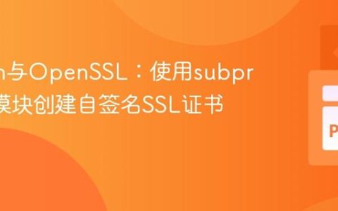 Python与OpenSSL：使用subprocess模块创建自签名SSL证书
