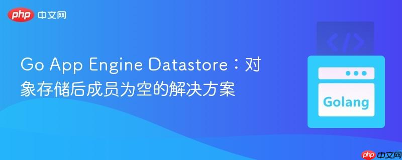 go app engine datastore:对象存储后成员为空的解决方案