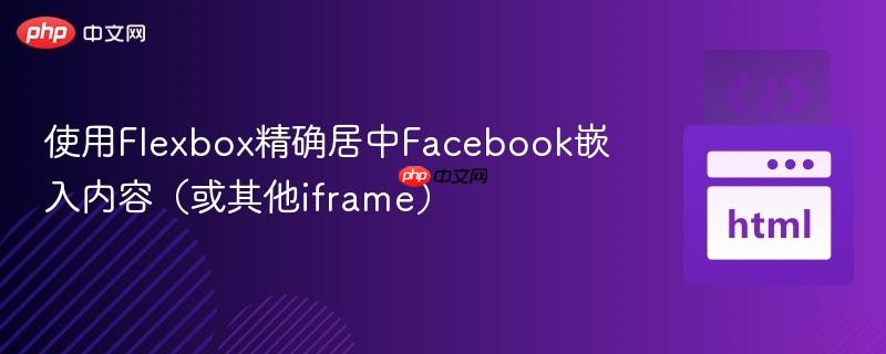 使用Flexbox精确居中Facebook嵌入内容(或其他iframe)