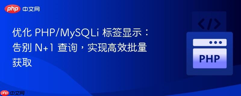 优化 PHP/MySQLi 标签显示:告别 N+1 查询,实现高效批量获取