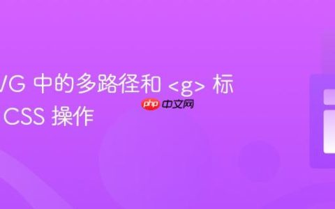 使用 SVG 中的多路径和 <g> 标签进行 CSS 操作