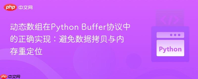 动态数组在Python Buffer协议中的正确实现:避免数据拷贝与内存重定位